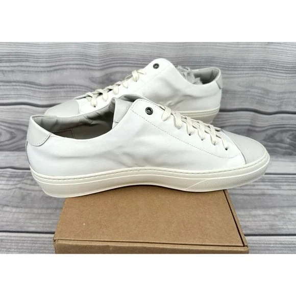 GOOD MAN BRAND LEGACY LO TOP ITALIAN LEATHER SNEAKERS NATURAL MEN'S SIZE 15 - Picture 4 of 10